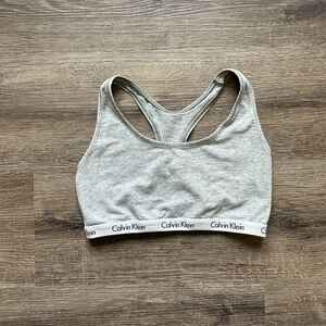 Calvin Klein Light Gray Racerback Bra